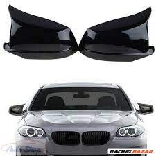 BMW F10 F11 M style visszapillantó tükör borítás, fényes fekete  1. kép