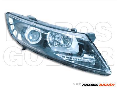 Kia Optima (TF) 2010.11.16-2015.12.01 fényszóró H7/H1 jobb fek.h. (bel.áll.is) 2011-től DEPO (05L9)