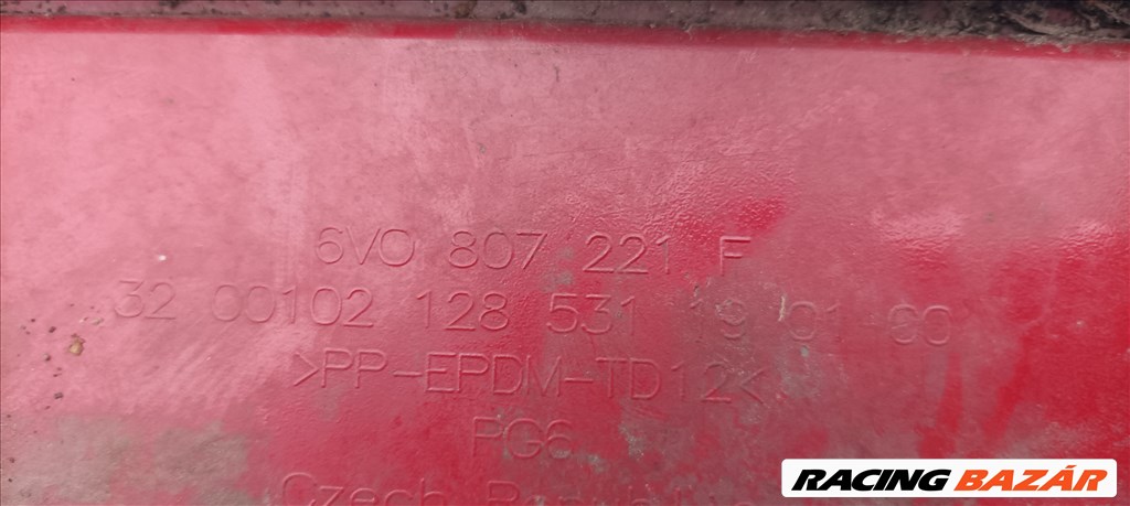 Skoda Fabia III gyári első lökhárító piros színben eladó! 6v0807221f 5. kép