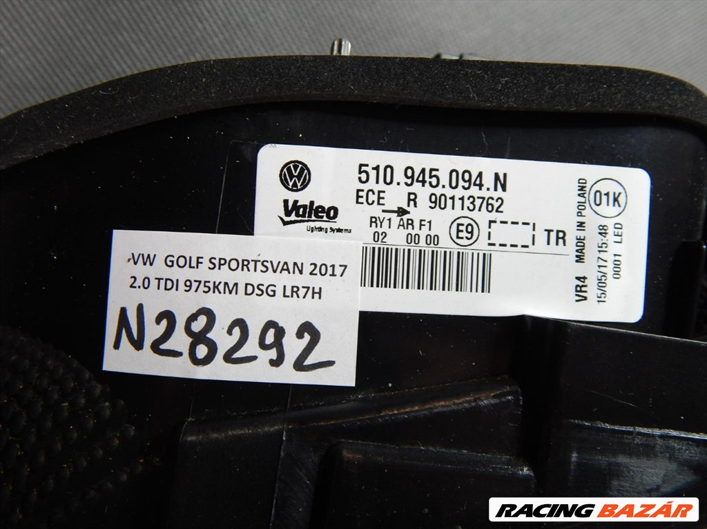 Volkswagen Sportsvan jobb hátsó lámpa 510945094n 2. kép