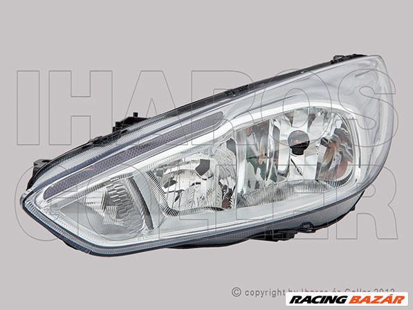 Ford Focus 2014.10.01-2018.04.09 FSZ H1/H7+LED napp.f. bal króm h. (motorral) DEPO (1BIP) 1. kép