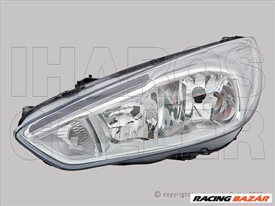 Ford Focus 2014.10.01-2018.04.09 FSZ H1/H7+LED napp.f. bal króm h. (motorral) DEPO (1BIP)