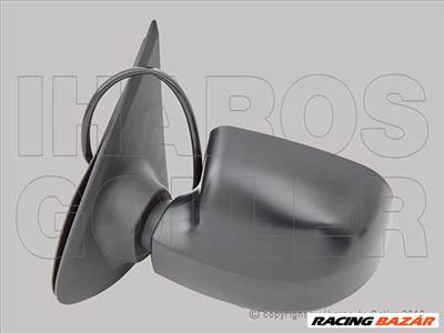 Dacia Logan 2012.10.01-2017.08.01 Visszapillantó tükör bal, elektromos állítás, domború, fűthető, fekete (14GF)