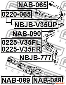 FEBEST 0225-V35FR - Lengőkar INFINITI NISSAN 1. kép