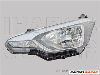 Hyundai I20 2014.12.01-2018.05.31 Fényszóró H4 bal, fekete h., 5a. (motoros) DEPO (1AB5)