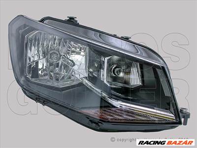 Volkswagen Caddy III 2015.06.01-2020.08.30 Fényszóró H4 jobb + nappali fény. (motorral) HELLA (162N)