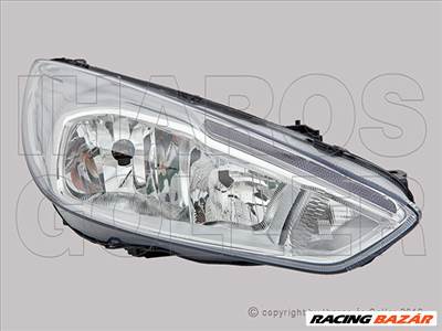 Ford Focus 2014.10.01-2018.04.09 FSZ H1/H7+LED napp.f. jobb króm h. (motorral) DEPO (1BIR)