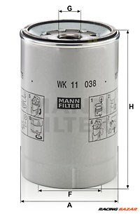 MANN-FILTER WK 11 038 z - Üzemanyagszűrő VOLVO 1. kép