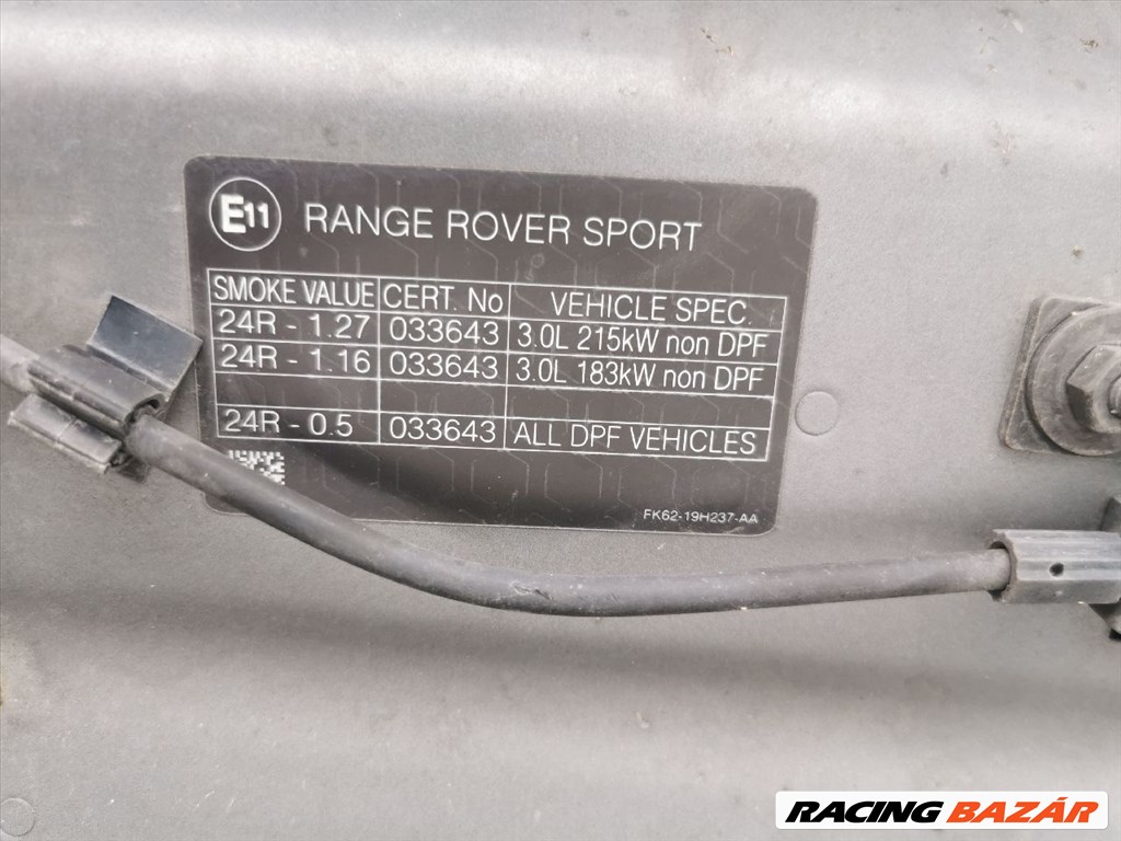 Land Rover Range Rover Sport 3.0 SDV6 RANGE ROVER SPORT Motorháztető  033643 5. kép
