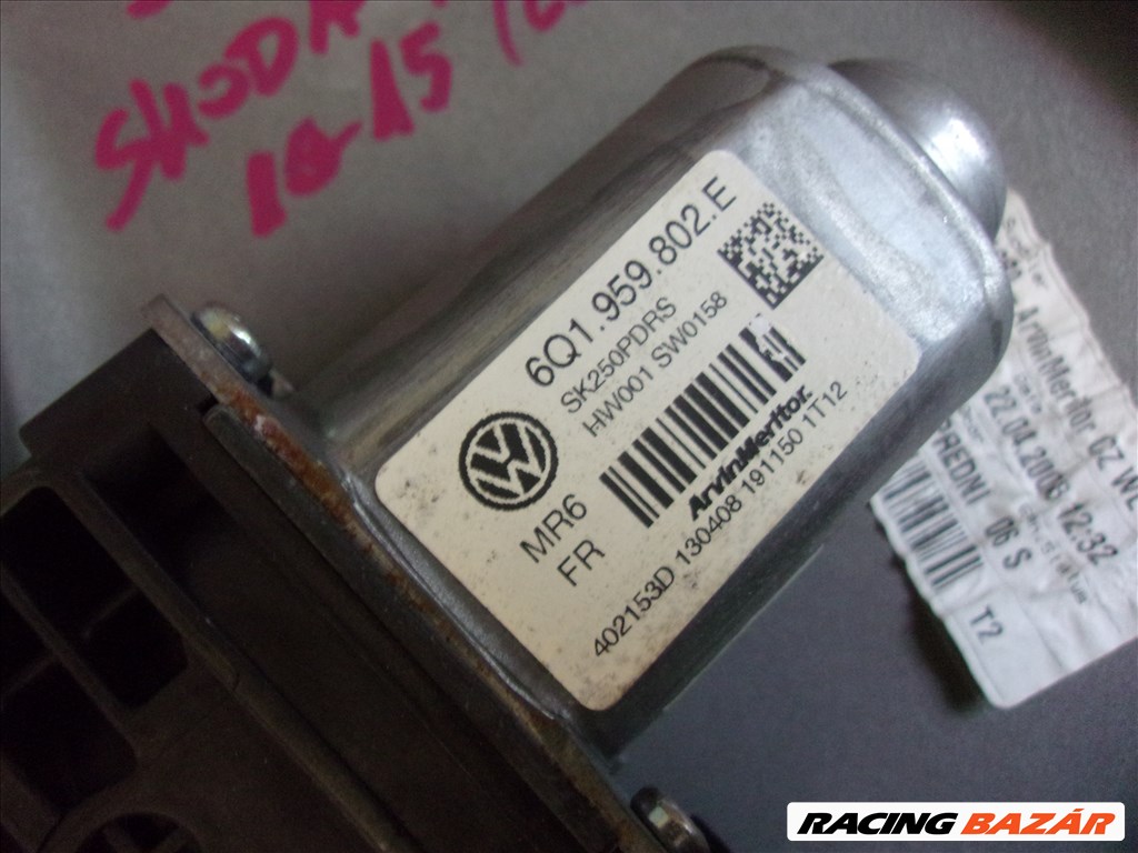 Skoda Fabia 6V0 bal első elektromos ablakemelő motor 2010-2015 3. kép