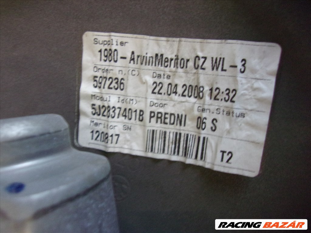 Skoda Fabia 6V0 bal első elektromos ablakemelő motor 2010-2015 4. kép