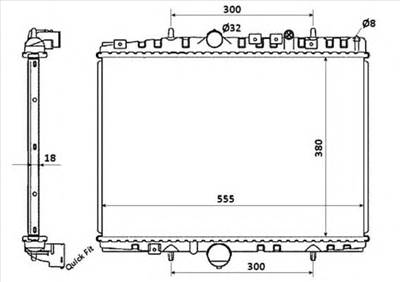 NRF 58352 - Vízhűtő (Hűtőradiátor) CITROËN PEUGEOT