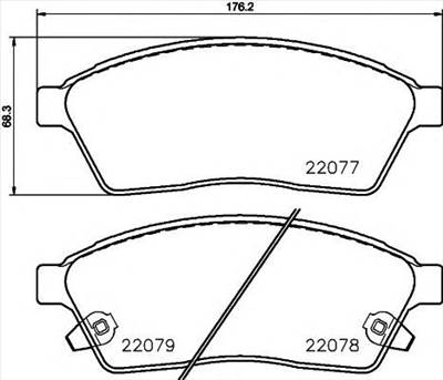 TEXTAR 2207701 - fékbetét CADILLAC SAAB