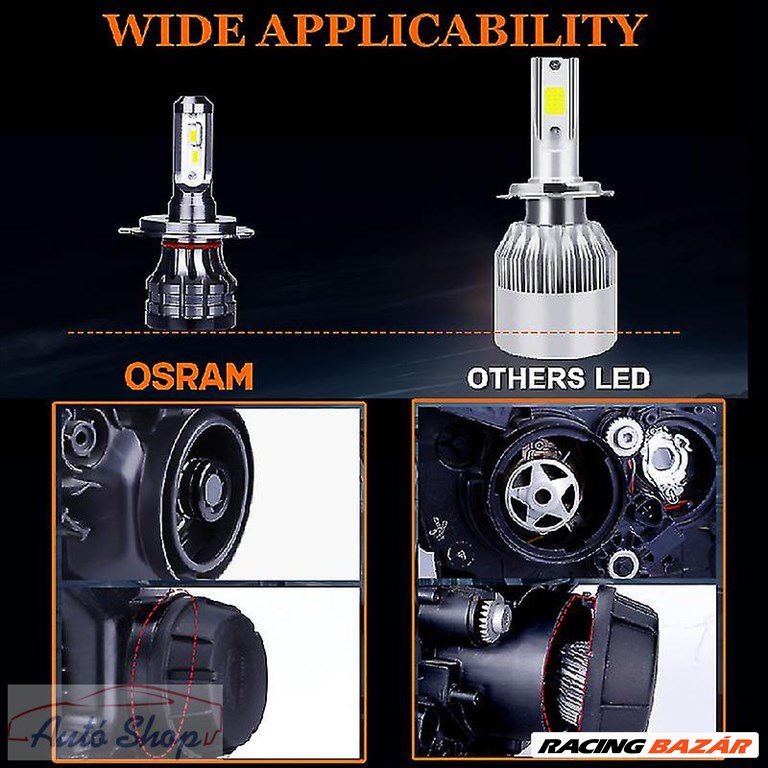 Osram H1 H4 H7 Led izzó 6000k Csp H9 H8 H11 ködlámpa izzó Hb3 Hb4 9005 9006 9012 Hir2 Autó izzó 2. kép