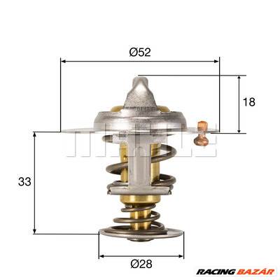 MAHLE TX 327 92D - termosztát, hűtőfolyadék FORD