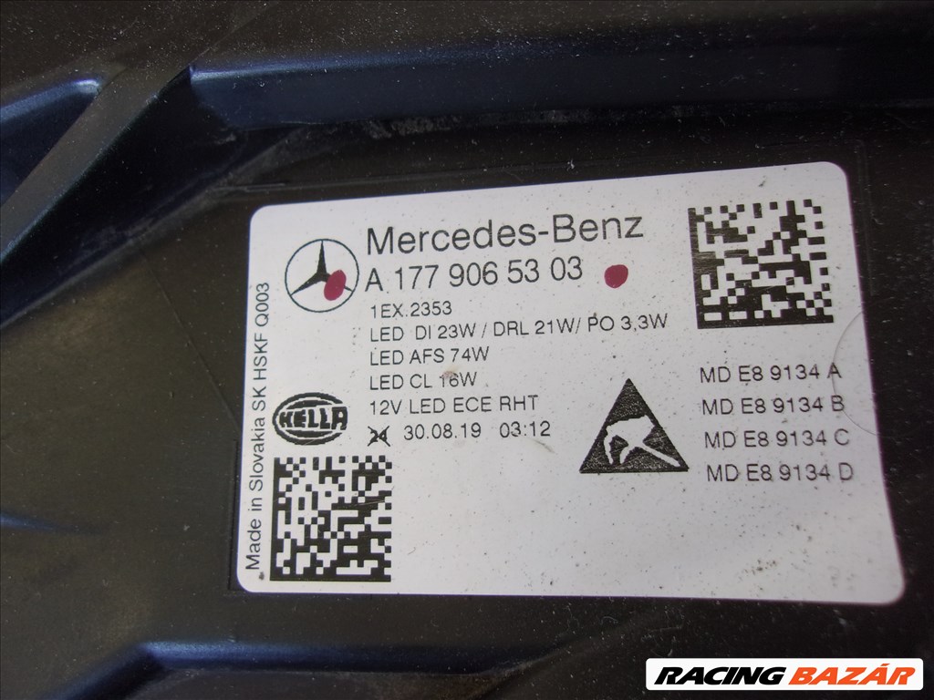 MERCEDES A-OSZTÁLY A177 bal első LED fényszóró 2019- A1779065303 6. kép