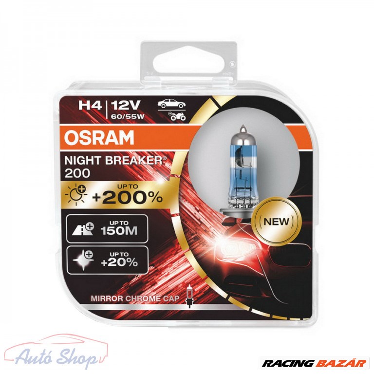 Osram Night Breaker 200 H7 +200% halogén izzó DUO BOX 64210NB200-HCB 1. kép