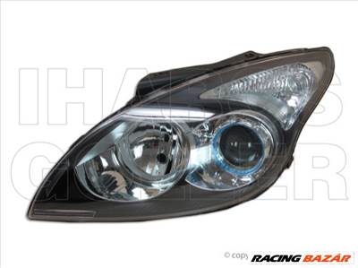 Hyundai I30 (FD) 2007.03-2011.10.31 fényszóró H1/H7 bal, fekete házas 09.04-től (motoros állítás, motor nélkül) DEPO (00T3)