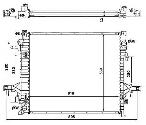 NRF 58356 - Vízhűtő (Hűtőradiátor) VOLVO 1. kép