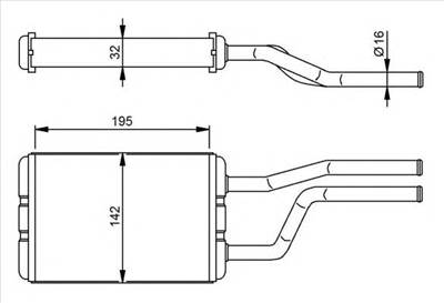 NRF 58358 - Hőcserélő, belső tér fűtés TOYOTA