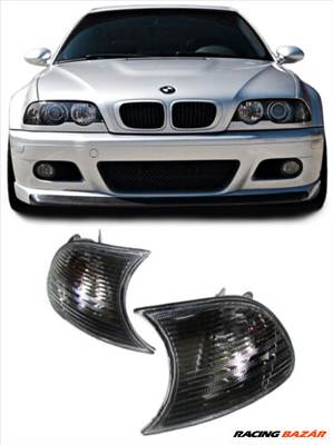 BMW E46 1998-2001 coupe cabrio fekete kristály első index pár