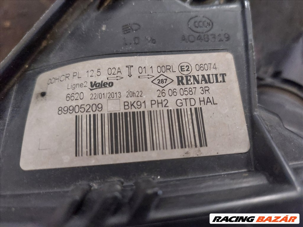 Renault LAguna III 10-15 első fényszóró  260605873r 260100247r 3. kép