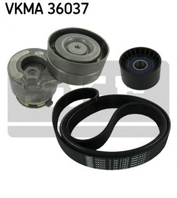 SKF VKMA 36037 - hosszbordás szíj készlet NISSAN RENAULT 1. kép