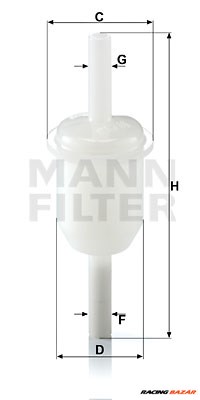 MANN-FILTER WK 31/4 (10) - Üzemanyagszűrő CLAAS KIOTI MERCEDES-BENZ NISSAN 1. kép