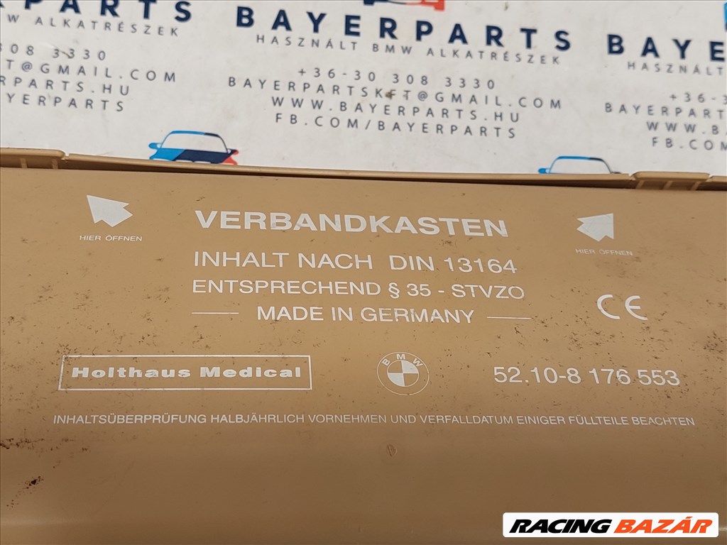 BMW E39 bézs gyári EÜ elsősegély doboz láda felszerelés eladó (149143) 52108176553 2. kép