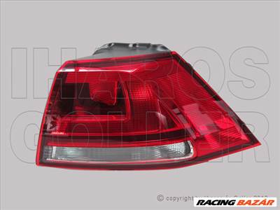 Volkswagen Golf VII/1 2012.10.01-2016.10.31 Hátsó lámpa üres jobb külső sötétített DEPO (01HW)