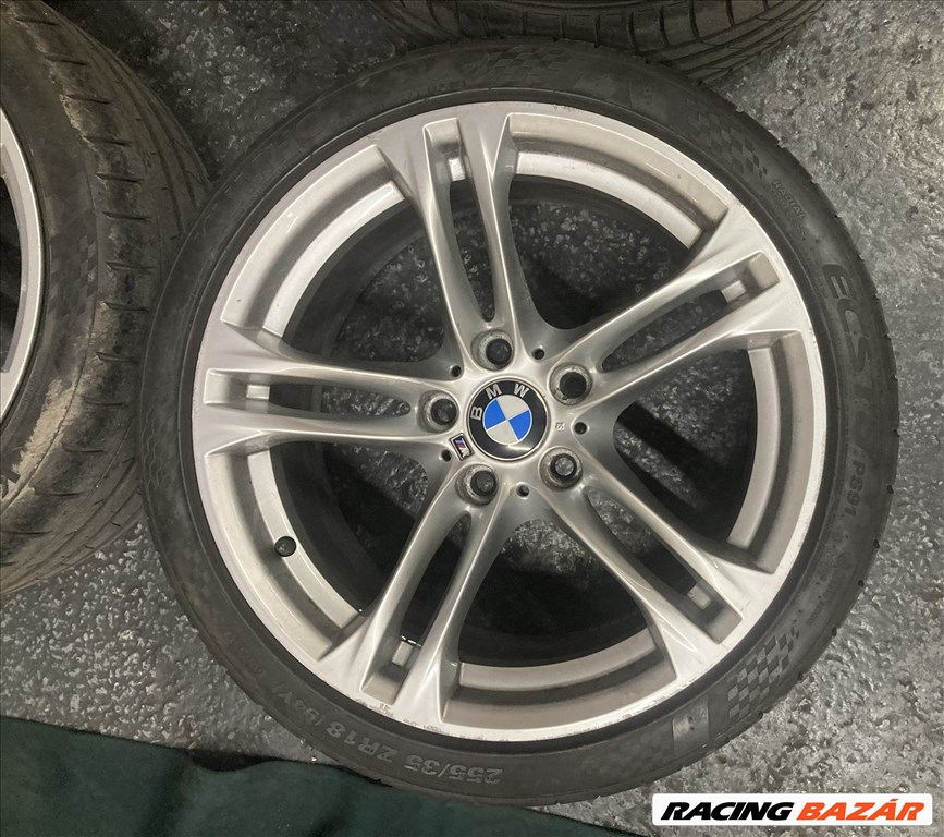  BMW 18" kétszéles használt gyári alufelni, elől 225/40 és hátul 255/35 újszerű Kumho nyári gumi  4. kép