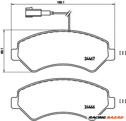 BREMBO P 23 136 - fékbetét CITROËN FIAT OPEL PEUGEOT 1. kép