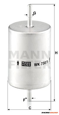 MANN-FILTER WK 730/5 - Üzemanyagszűrő FORD FORD AUSTRALIA 1. kép