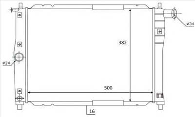 NRF 59122 - Vízhűtő (Hűtőradiátor) DAEWOO