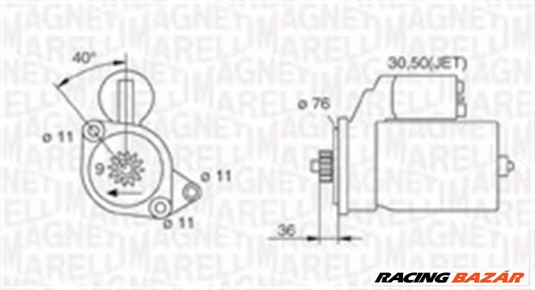 MAGNETI MARELLI 063720618010 - önindító AUDI FORD SEAT SKODA VW 1. kép