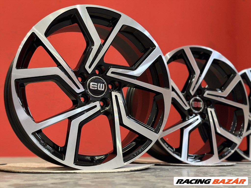 R17 5x114,3 (67,1) Elite Wheels EW09 CYCLONE 7J ET48,5 BLACK POLISH új alufelnik 17" 2. kép