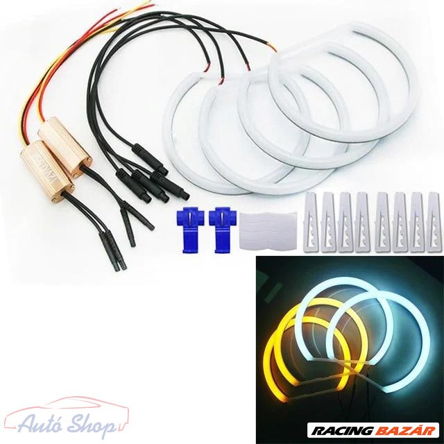 BMW ANGEL EYES DUAL COLOR OPAL SMD LED 4 X 131MM  4. kép