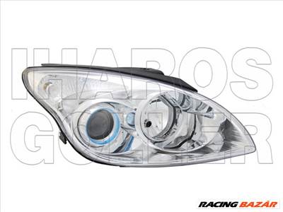 Hyundai I30 (FD) 2007.03-2011.10.31 fényszóró H1/H7 jobb, króm házas 09.04-ig (motoros állítás, motor nélkül) TYC (0TTN)