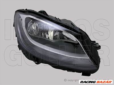 Mercedes C (W205) 2014.03.01-2018.08.30 Fényszóró 2H7+LED jobb, fekete (motorral) DEPO (11AI)