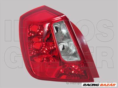 Chevrolet Lacetti J200 2004.01.01-2010.01.01 Hátsó lámpa, üres, bal, átlátszó/piros (4 ajtós) (0W90)