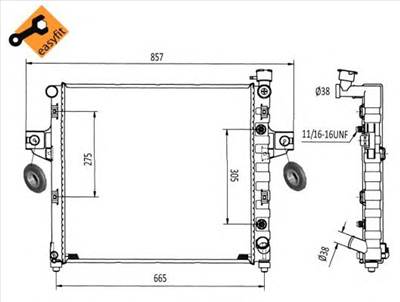 NRF 58113 - Vízhűtő (Hűtőradiátor) JEEP