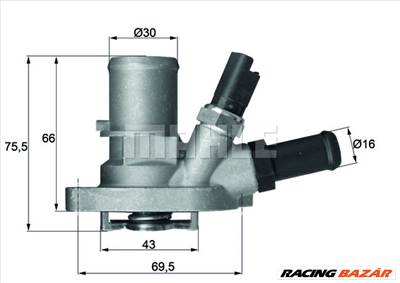 MAHLE TI 149 88 - termosztát, hűtőfolyadék CHRYSLER FIAT FORD LANCIA