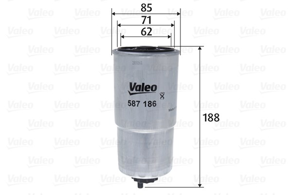 VALEO 587186 - Üzemanyagszűrő HYUNDAI 1. kép