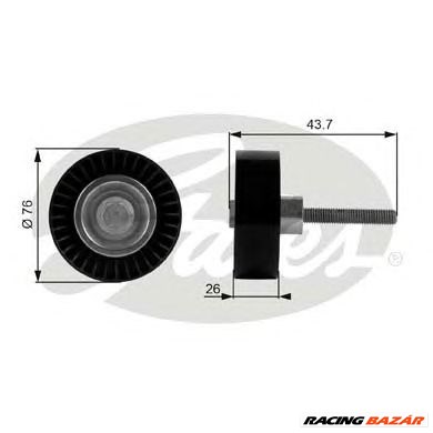 GATES T38054 - hosszbordásszíj vezetőgörgő AUDI SEAT SKODA VW 1. kép