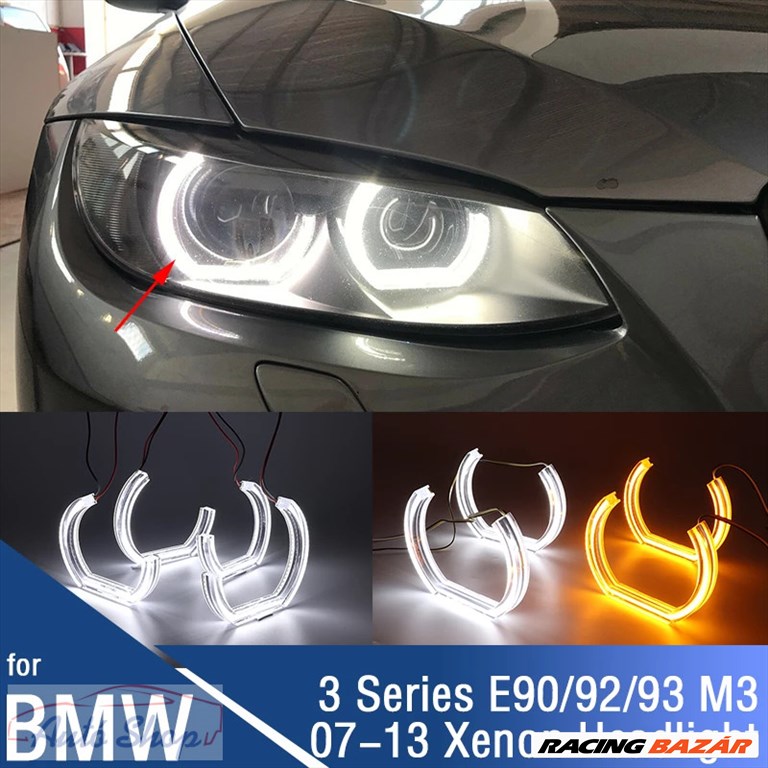 BMW E90 , E91 , E92 , E93 ANGEL EYES LED DTM  M4 STYLE  1. kép