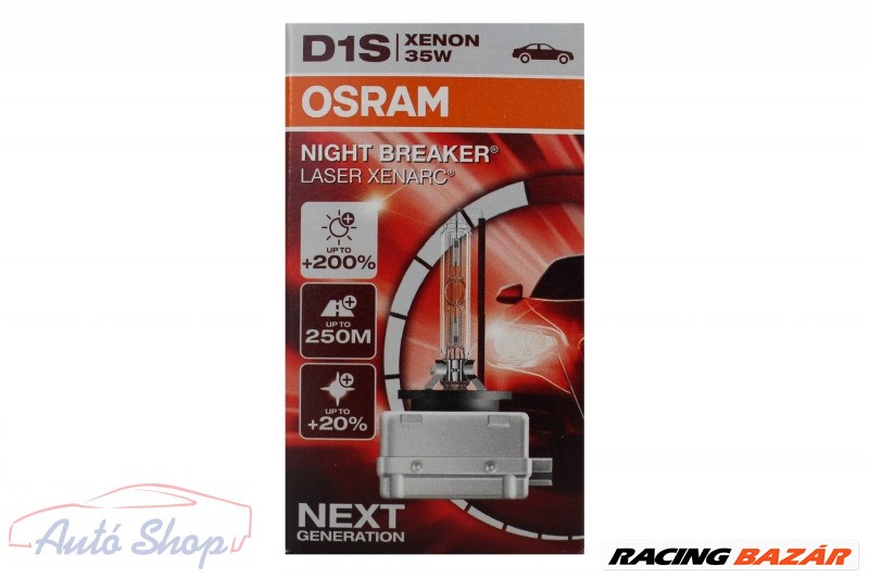  XENON IZZÓ OSRAM LASER XENARC NIGHT BREAKER UNLIMITED 66140XNL D1S 35W  +200% izzó 1. kép