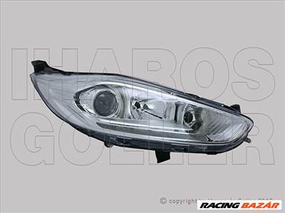 Ford Fiesta 2013.02.01-2017.05.01 fényszóró H7/H1/LED jobb króm, DE.,+ napf.motorral TYC (0WMP)