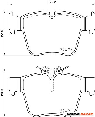 BREMBO P 50 133 - fékbetét MERCEDES-BENZ MERCEDES-BENZ (BBDC) 1. kép