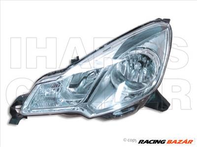 Citroen C3 2013.03.01-2016.12.31 fényszóró H7/H1 bal, fekete házas (motorral) DEPO (05D9)