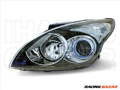Hyundai I30 (FD) 2007.03-2011.10.31 fényszóró H1/H7 bal, fekete házas 09.04-től (motoros állítás, motor nélkül) TYC (0Y6G)